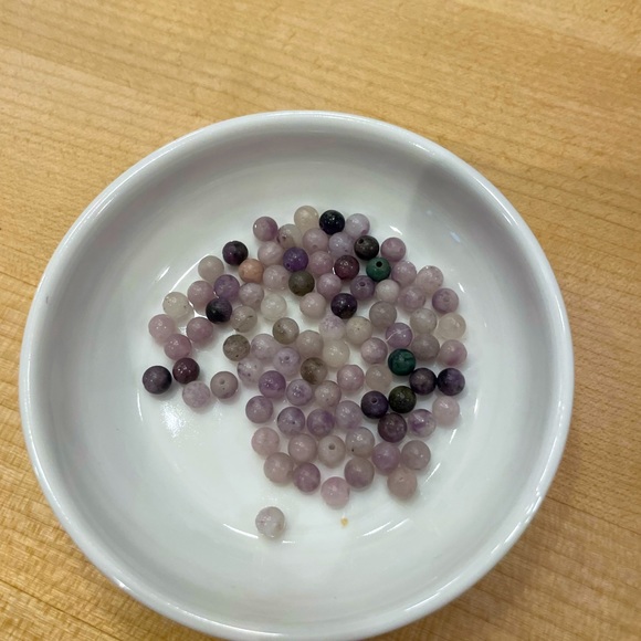 Handmade 14k gold filled bead stretch malachite bracelet - Picture 12 of 14